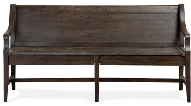 Banc avec dossier de Magnussen® Westley Falls - Graphite/Poudre vieillie