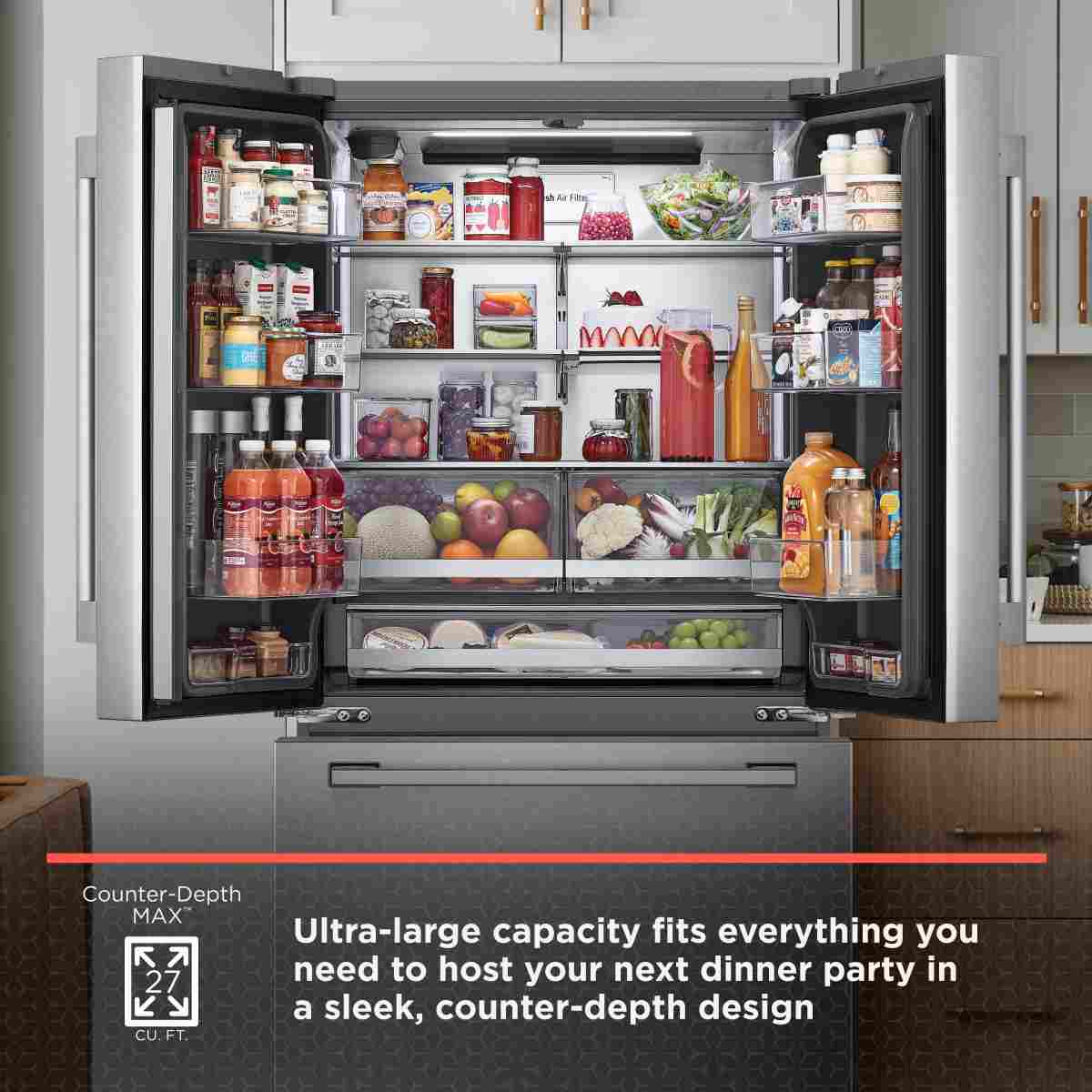 KG KTRーLG LG Studio 36 in. 26.5 Cu. Ft. PrintProof™ Stainless Steel Counter