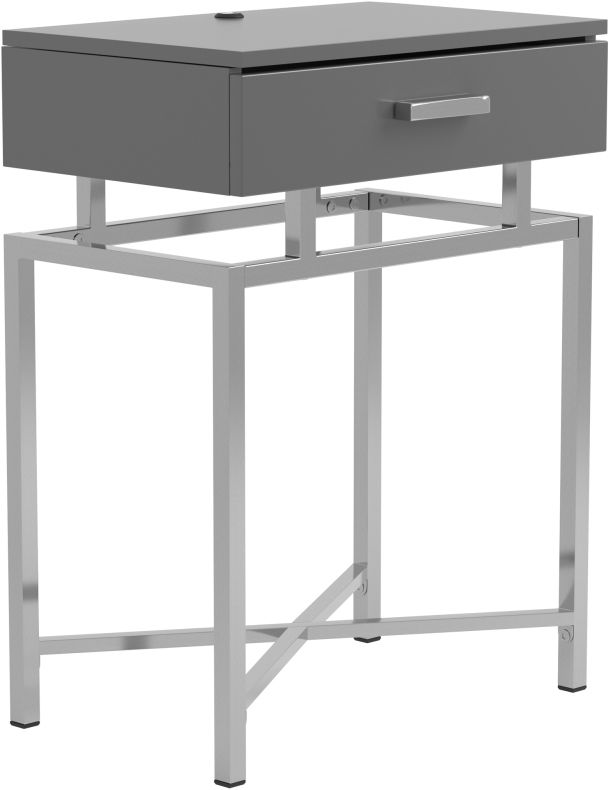 Coaster® Grey and Chrome Accent Table-1
