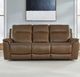 Liberty Furniture Collins York Chestnut Leather Power Reclining Sofa-2
