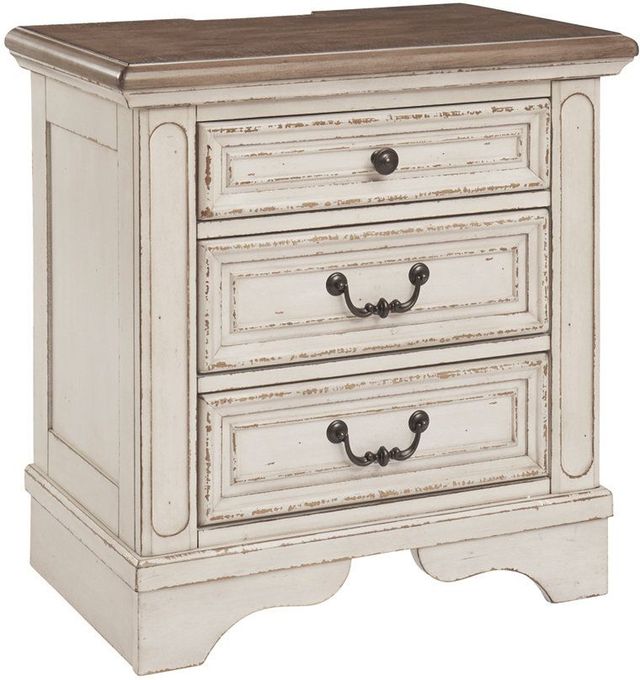 Signature Design by Ashley® Realyn Two-Tone 3-Drawer Nightstand