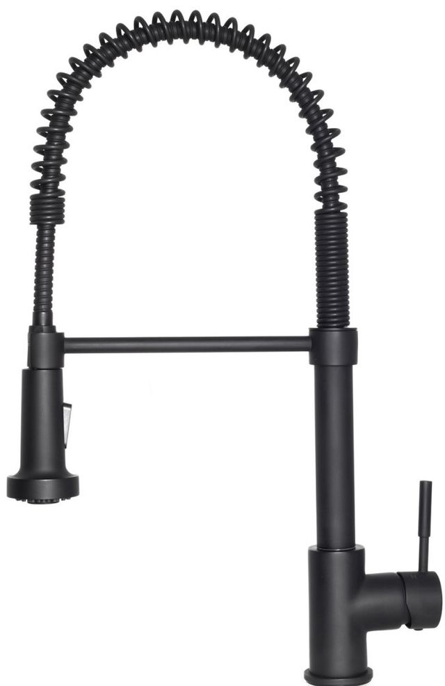 ZLINE Autograph Edition Apollo Matte Black Pull Down Spring Single Handle Kitchen Faucet-1