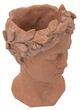 A & B Home Brown Visage Head Bust Planter-0