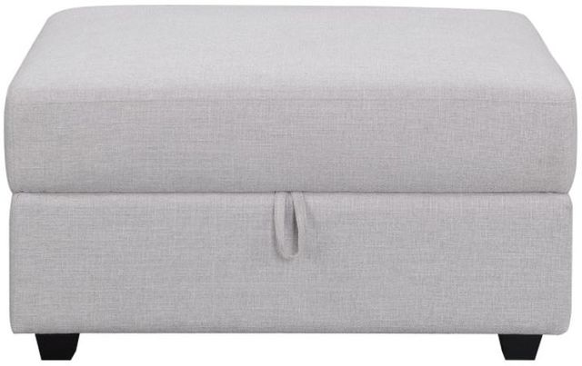 Coaster® Cambria Grey Square Storage Ottoman-2