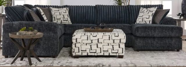 Hughes Furniture® 19950 3-Piece Galactic Charcoal U-Shape Sectional-0