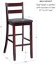 Linon Torino Soho Espresso Bar Stool-3