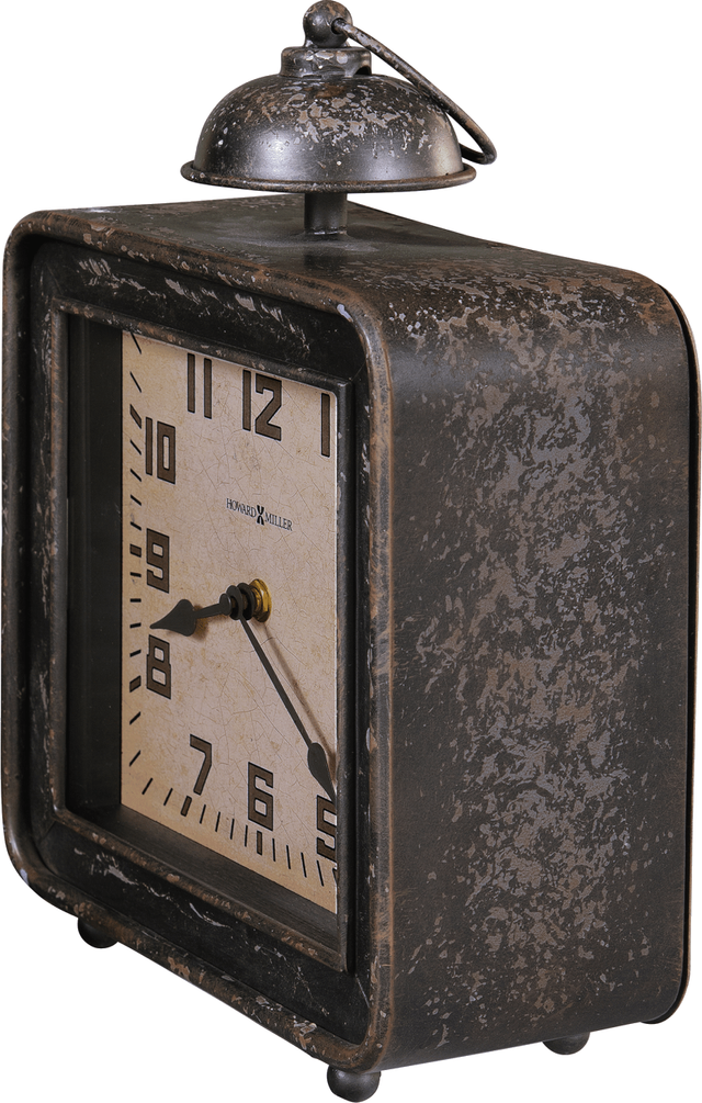 Howard Miller® Collins Antique Black Mantel Clock-1