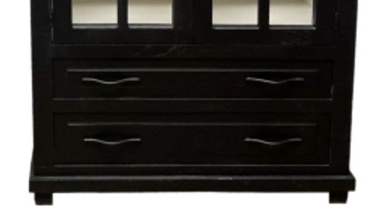 Million Dollar Rustic Midnight/White Bookcase-1