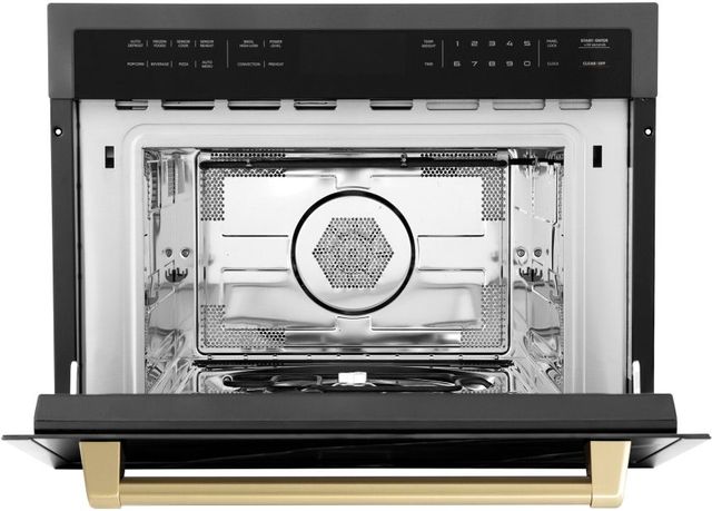 ZLINE Autograph Edition 24" 1.6 Cu. Ft. Black Stainless Steel Electric Speed Oven-1