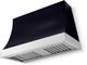 La Cornue Cornufé Marquee 44" Gloss Black Wall Mounted Range Hood with Polished Chrome Trim-0