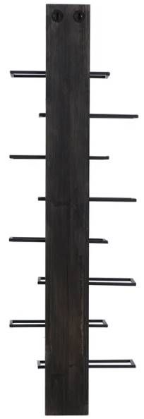 Stylecraft Black/Brown Wall Wine Holder-2