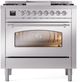 Ilve® Nostalgie II Series 36" Stainless Steel Pro Style Dual Fuel Range-1