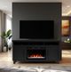 Legends Home Real Cozy Sonoma Seal Skin Black 64" Fireplace Console-1
