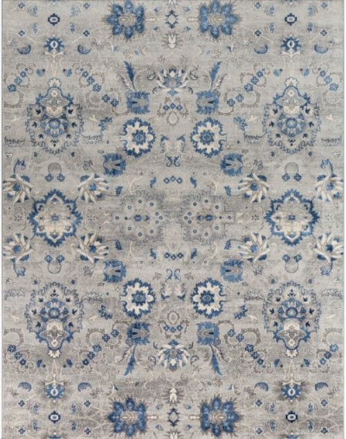 Surya Monaco Denim/Ivory 4'x6' Area Rug-1