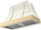 La Cornue CornuFé Cascade 44" Pure White Wall Mounted Range Hood with Polished Brass Trim-0