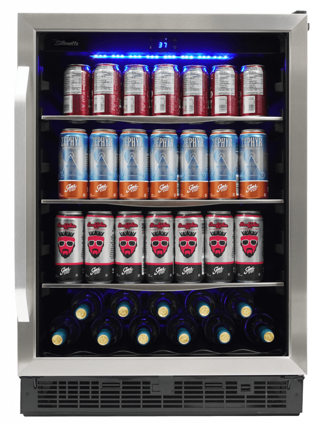 Clearance Silhouette® Professional™ Riccotta 24" Stainless Steel Beverage Center-3