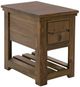 International Furniture Direct Walnut Reddish Brown 18" Chairside Table-0