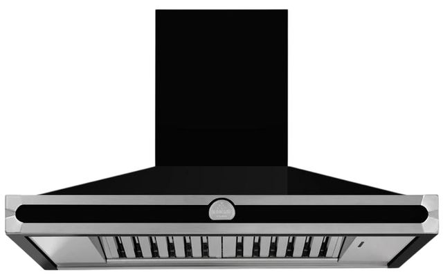 La Cornue CornuFé 110 43" Gloss Black Wall Mounted Chimney Hood-0