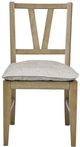 Bernards Tarrington Cashew Slat Back Side Chair with Cushion-2