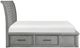 Homelegance® Logandale Antique Gray King Sleigh Storage Bed-3