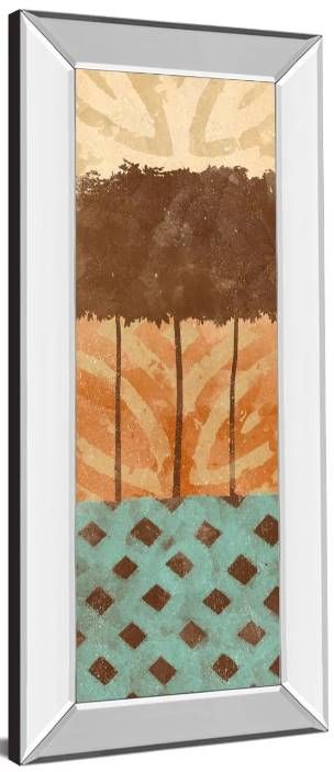 Classy Art Tribal Trio II by Alonzo Saunders Mirrored Frame Wall Art-1