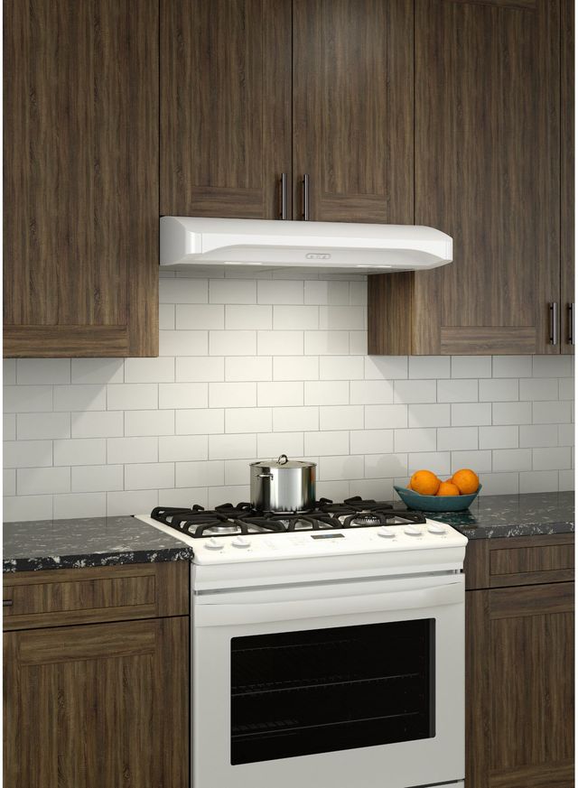 Broan® Elite Alta™ 2 Series 30" White Convertible Under Cabinet Range Hood-4