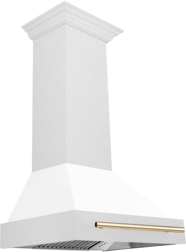 ZLINE Autograph Edition 30" White Matte Wall Mounted Range Hood-1