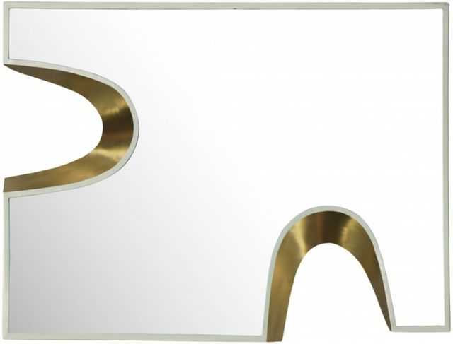 Meridian Furniture Soleil Cream/Yellow Mirror-1