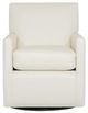 Palliser® Furniture Customizable Pia White Swivel Chair with Two 16" Pillows-1