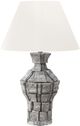 Monarch Specialties Inc. Grey Resin Table Lamp with Ivory Shade-0