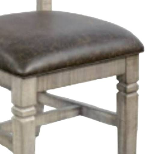 Sunny Designs™ Homestead Hills Alpine Gray/Tobacco Leaf Ladderback Chair-1
