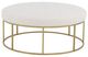 Fairfield® Customizable Soren Brushed Brass Round Ottoman-1