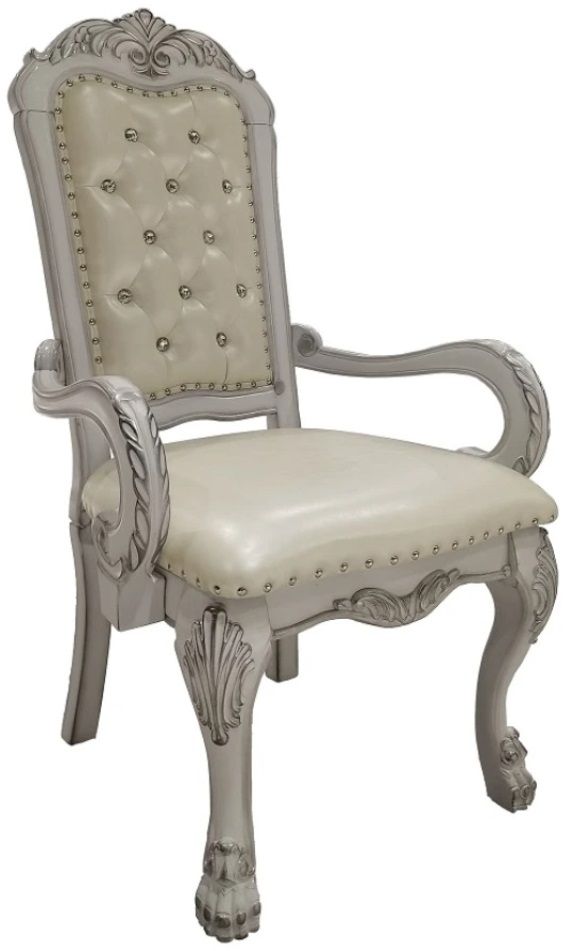 ACME Furniture Dresden 2-Piece Bone White Arm Chair Set-3