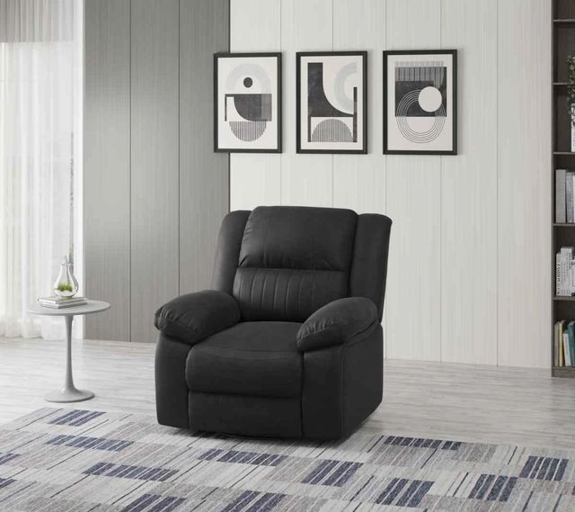 Emerald Home Navaro Black Manual Swivel Gliding Recliner-2