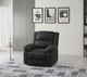 Emerald Home Navaro Black Manual Swivel Gliding Recliner-2