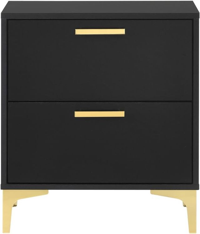Coaster® Kendall Black/Gold Nightstand-1