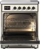 Ilve® Majestic III 30" Antique White Pro Style Induction Range with Triple Glass Door and Burnished Trim-1