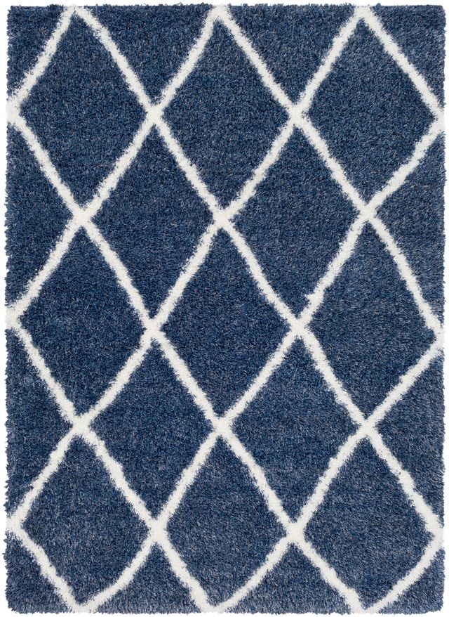 Surya Cloudy Shag Navy 5'x7' Area Rug-0