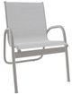 Telescope Casual Gardenella Abalone/Warm Gray Aluminum/Fabric Outdoor Sling Stacking Arm Chair-0