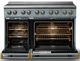 Viking® 5 Series 48" Novembery Sky Pro Style Induction Range with Brushed Brass Trim-1