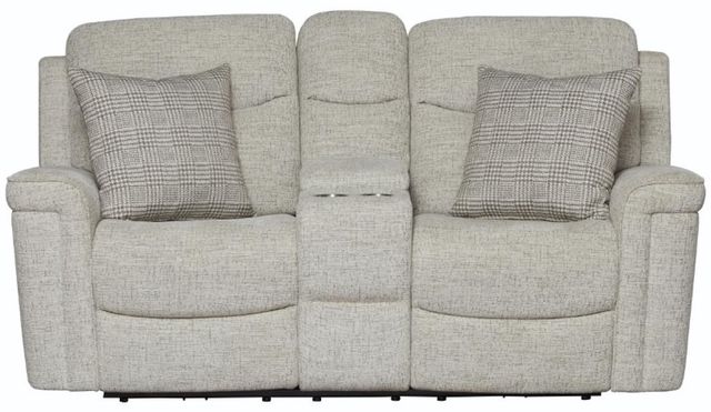 Corinthian Furniture Garland Alabaster Power Reclining Loveseat with Console-0