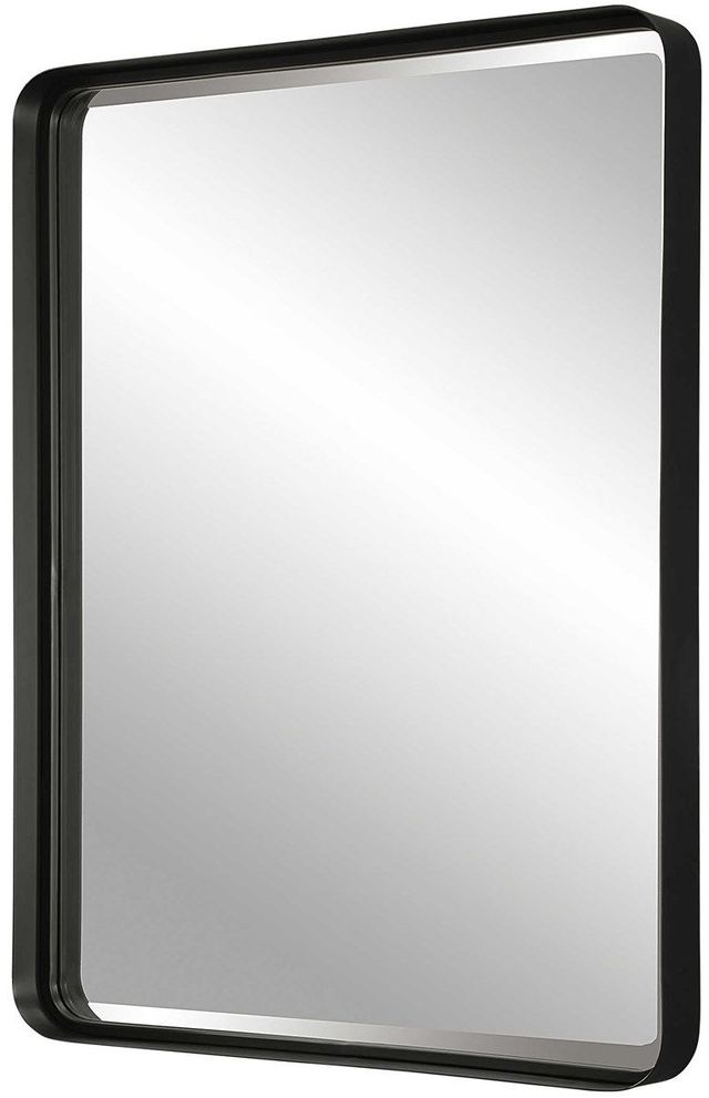 Uttermost® Crofton Satin Black Large Mirror-4