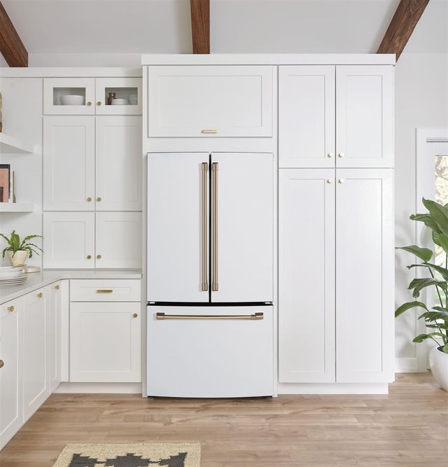 Café™ 33 in. 18.6 Cu. Ft. Matte White Counter-Depth French-Door Refrigerator-2