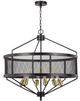 Cal® Lighting & Accessories Halle Brushed Antique Brass/Black Chandelier-0