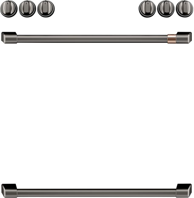 Café™ Brushed Black Front Control Electric Knobs and Handle Kit-0