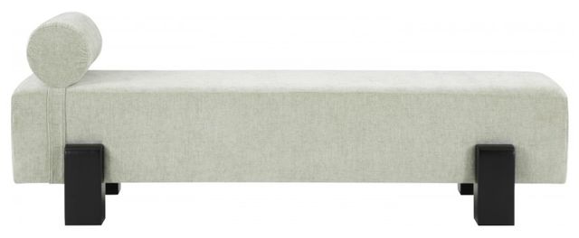 Meridian Furniture Edison Mint/Black Chenille Fabric Bench-1