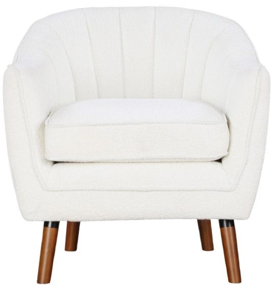 Mazin Furniture Cutler White Accent Chair-1