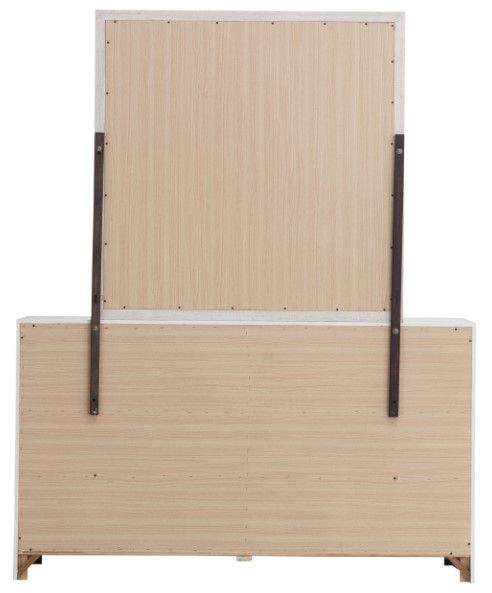 Coaster® Brantford Coastal White 6-Drawer Dresser and Mirror-3