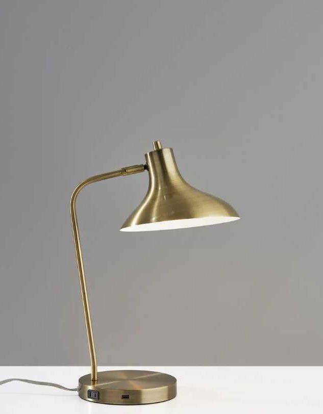 Adesso® Cleo Antique Brass Desk Lamp-3