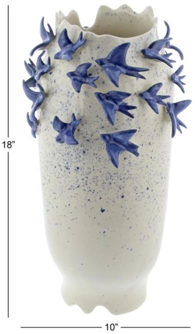 Deco Marche White 11” Bird 3D Vase-3